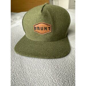 Brunt Box Hat Wool Snapback Leather Patch Exclusive Workwear Leather Patch